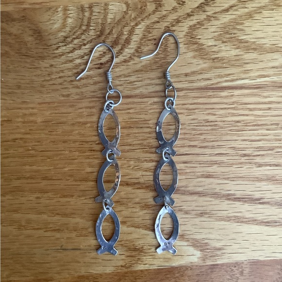 Sterling Silver Earrings From Mexico - Picture 3 of 3